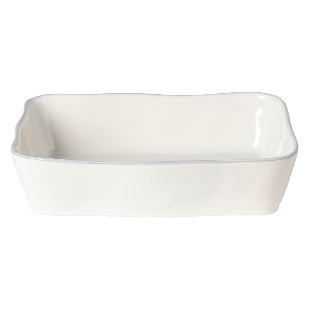 Livia White Rectangular Baker