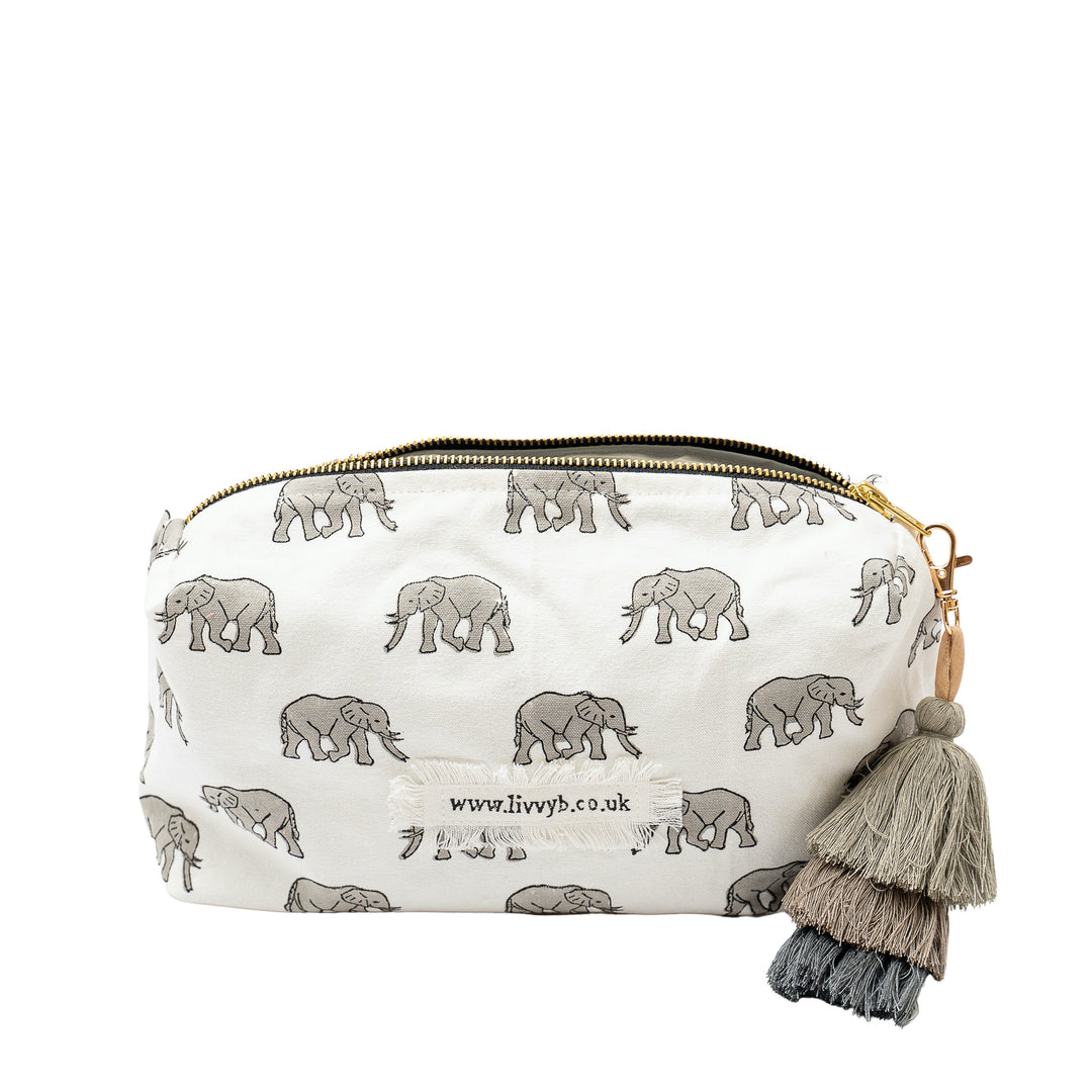 Elephant Wash Bag (grey)