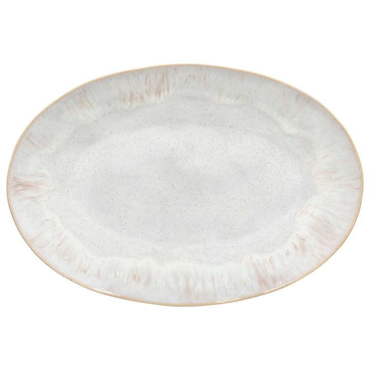Eivissa Sand Beige Small Oval Platter 33cm