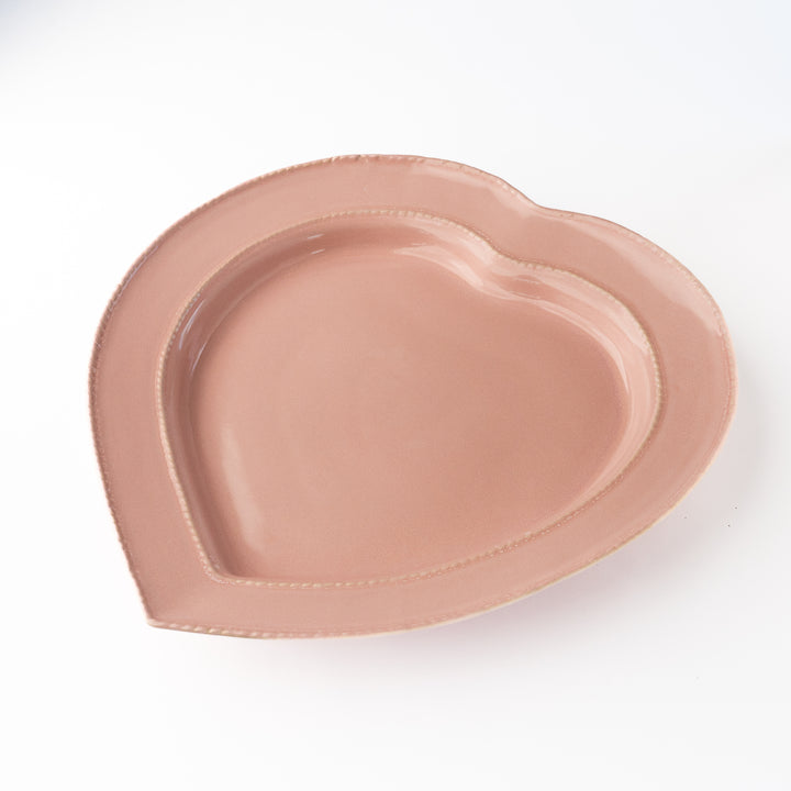 Rose Fondant Heart Shaped Plate 45cm