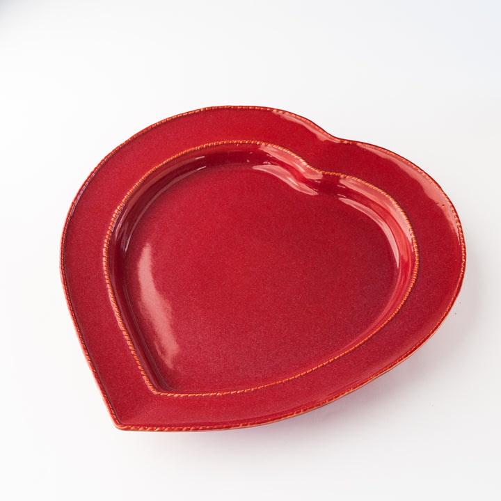 Rouge Cendre Fondant Heart Shaped Plate 45cm