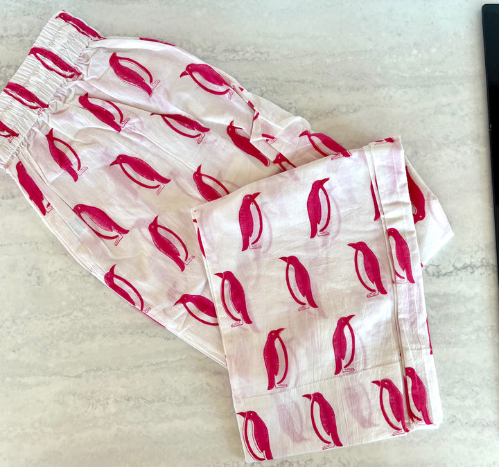 Penguin PJ's Pink & Black/White