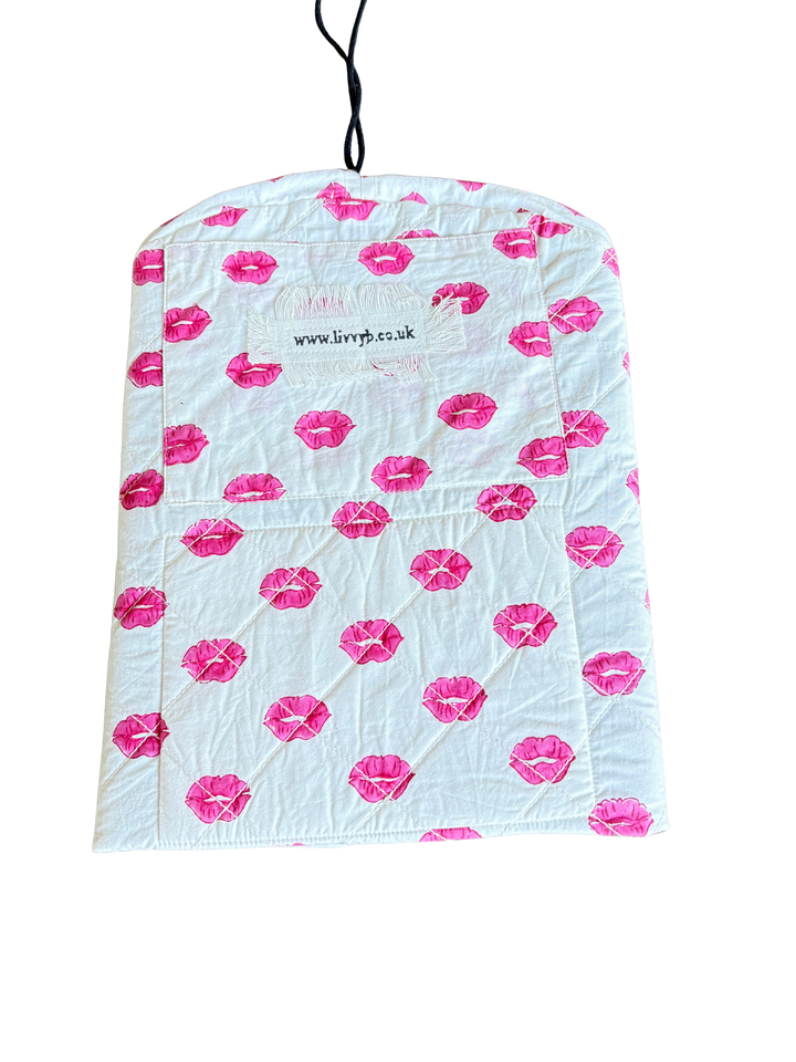 Lips  Lay Flat Makeup Bag
