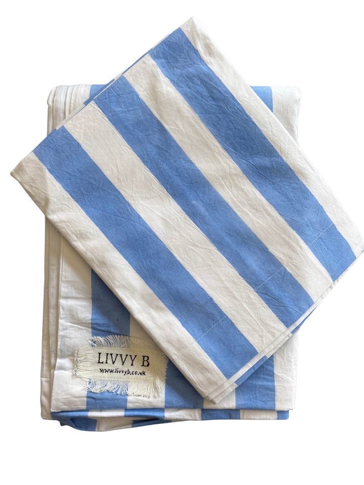 Stripe Bedding (Cornflower Blue)