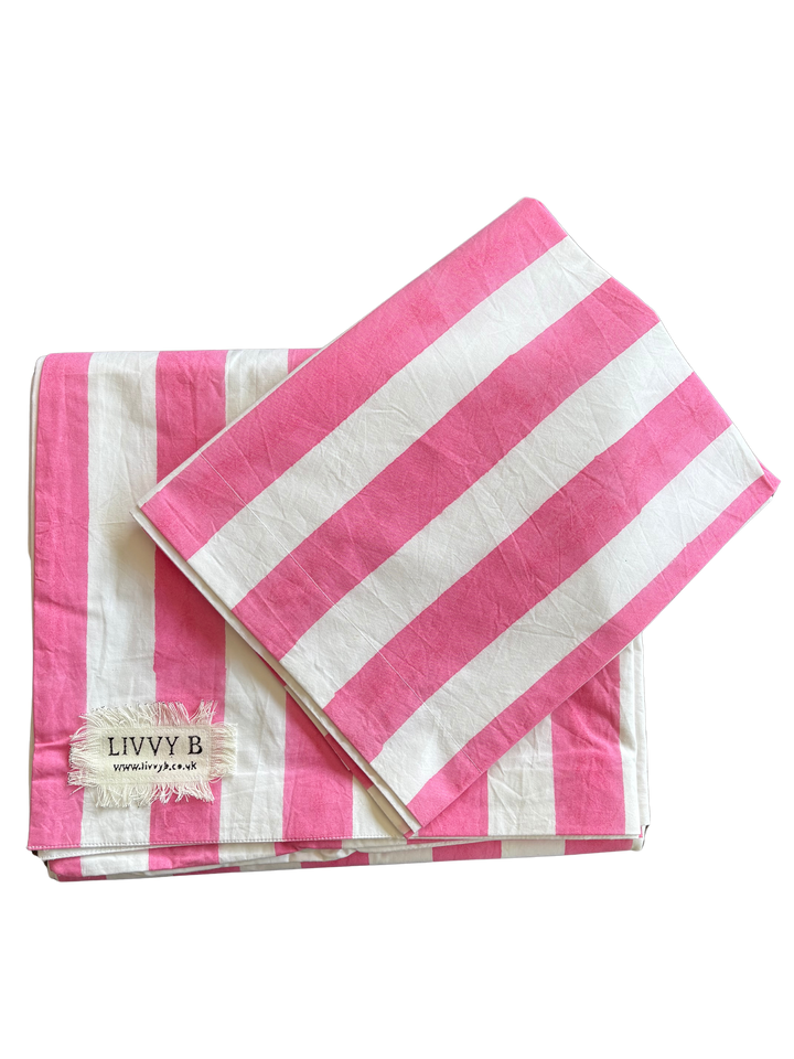 Stripe Bedding (Pink)