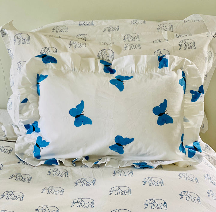 Blue Butterfly Cushion