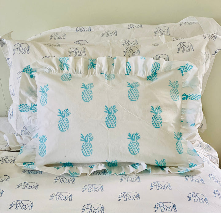 Turquoise Pineapple Cushion