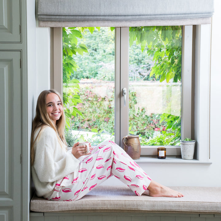 Penguin PJ Bottoms (Pink & Black/White)