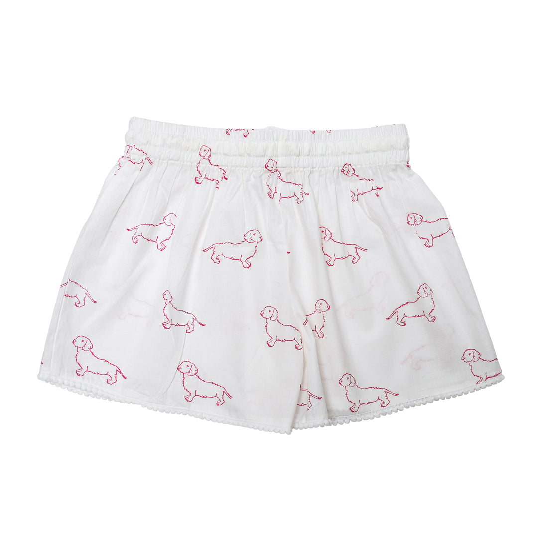 Dachshund Sleep Shorts (Pink)