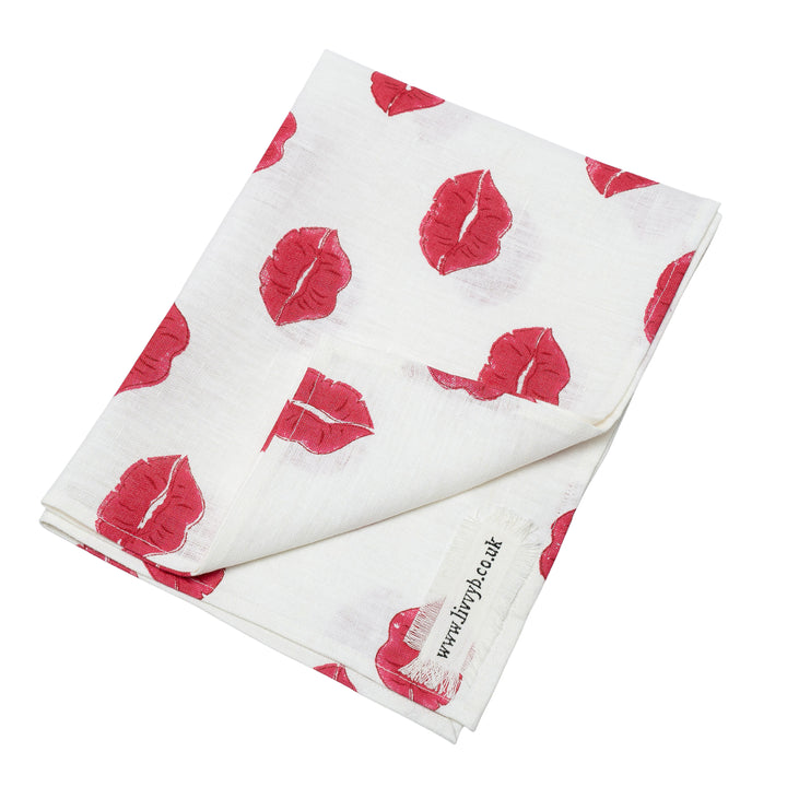Lips Linen Tea Towel