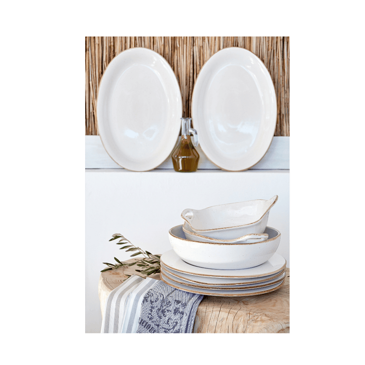 Sardegna White Oval Baker with Handles