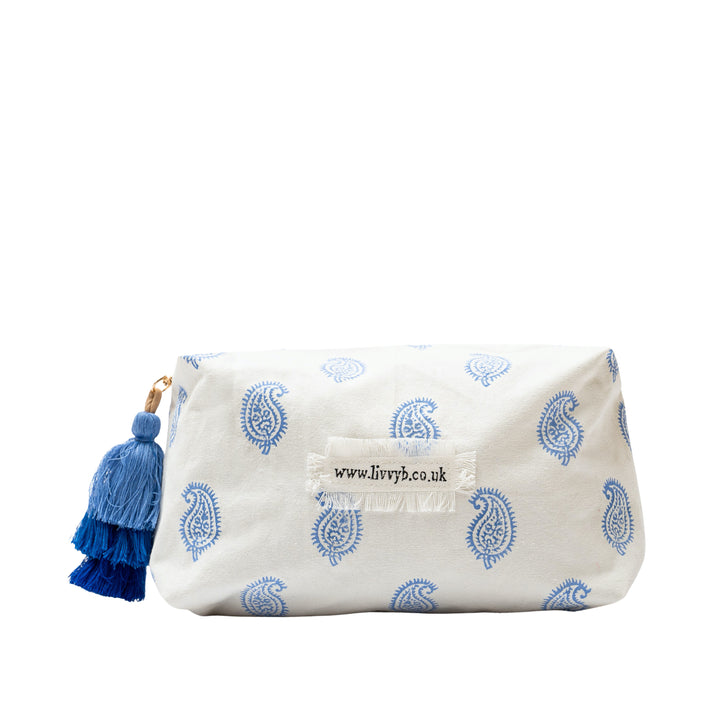 Paisley Wash Bag (Blue)