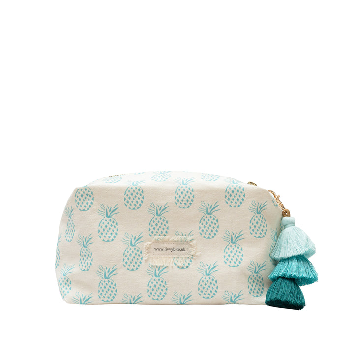 Pineapple Wash Bag (aqua green)