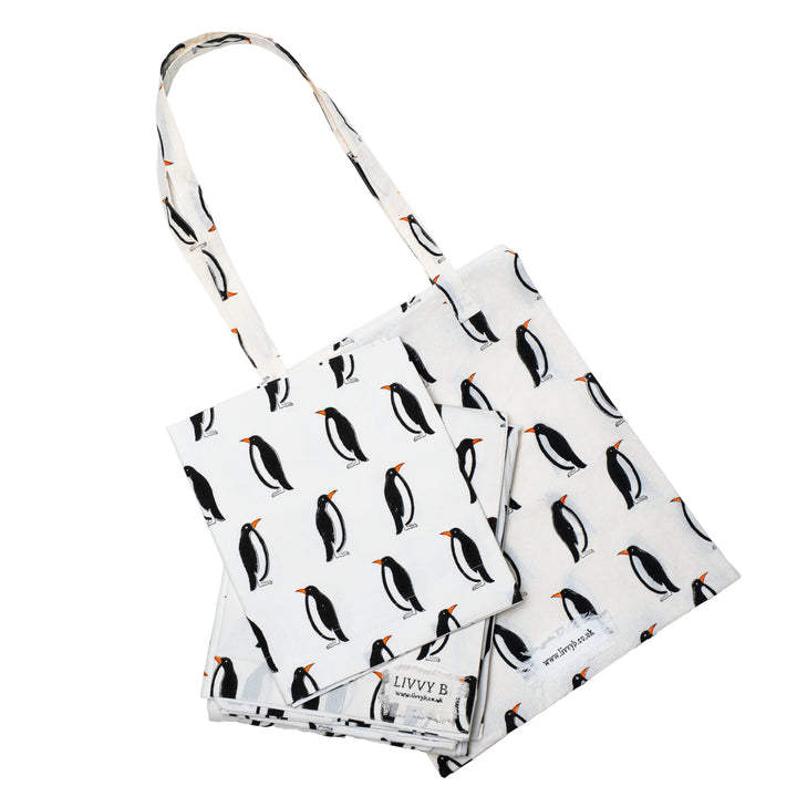 Penguin Bedding Set (Black &amp; White)