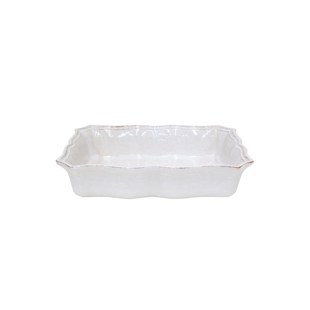 Impressions White Medium Rectangular Baker