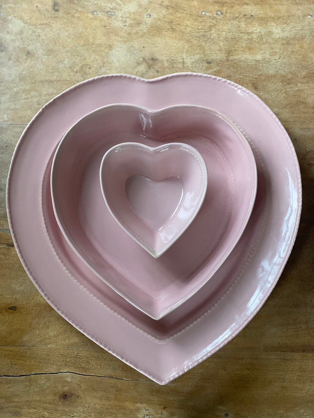 Rose Fondant Heart Shaped Dish 30cm