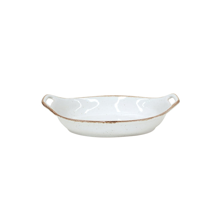 Sardegna White Oval Baker with Handles