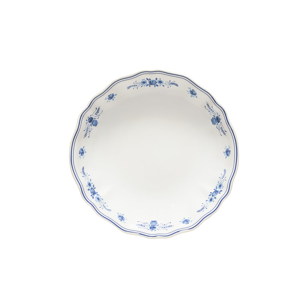 Vila White/blue Round Serving Bowl 34cm