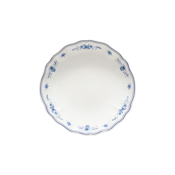 Vila White/blue Round Serving Bowl 34cm