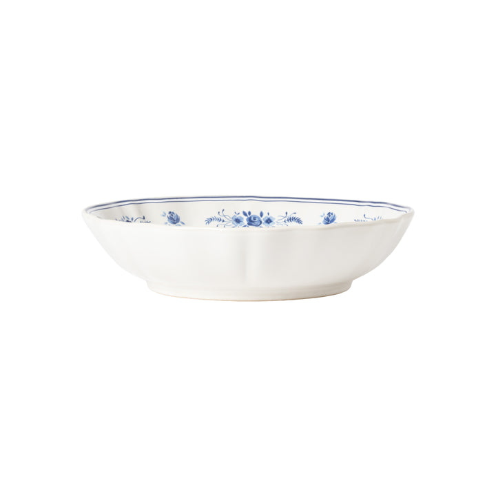 Vila White/blue Round Serving Bowl 34cm