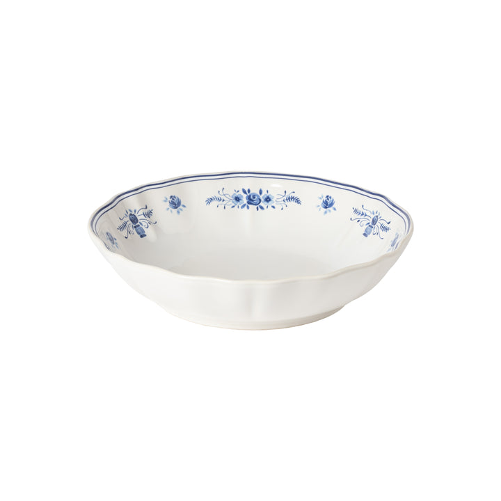 Vila White/blue Round Serving Bowl 34cm