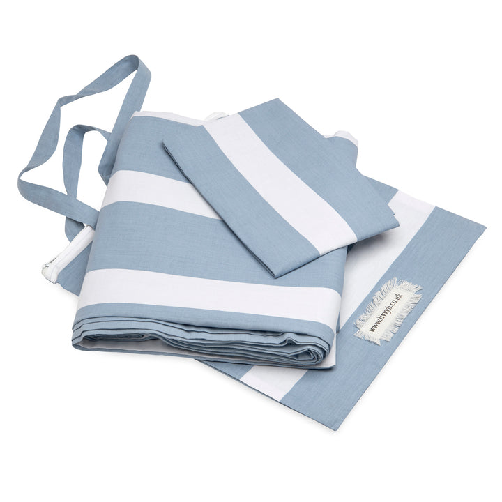 Reversible Thin Striped Bedding Set