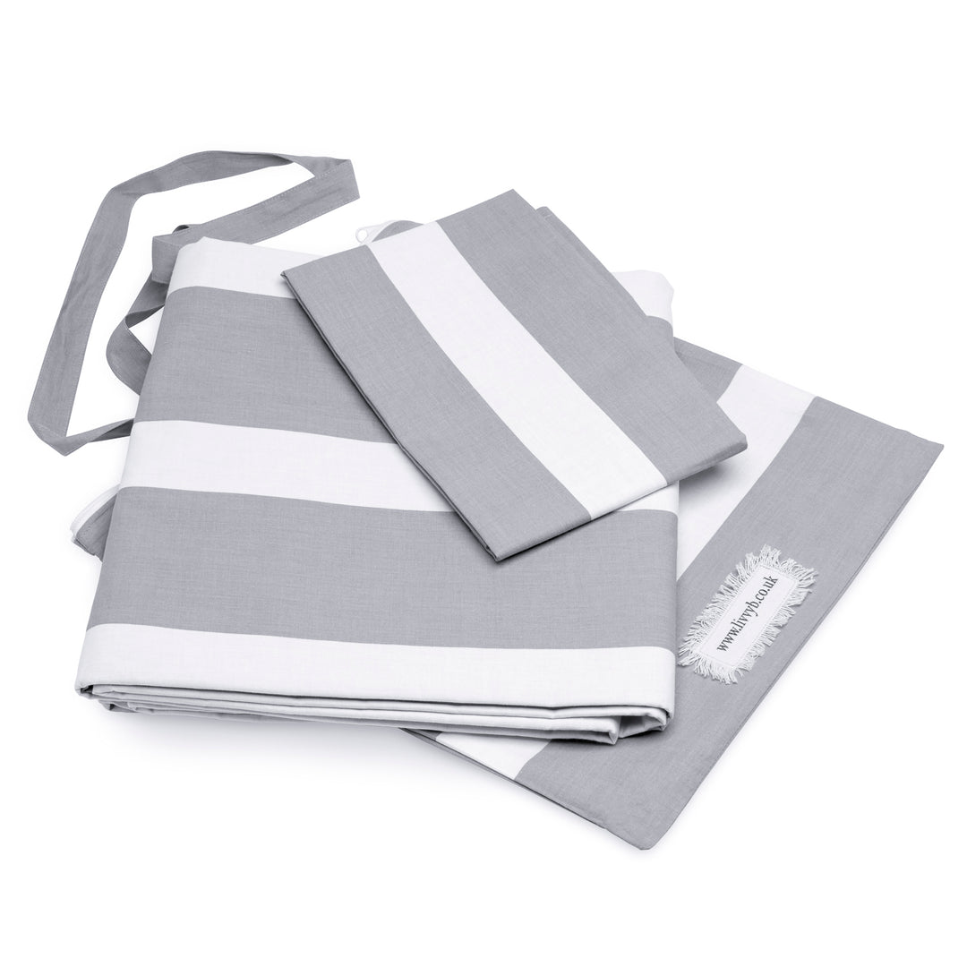 Reversible Thin Striped Bedding Set