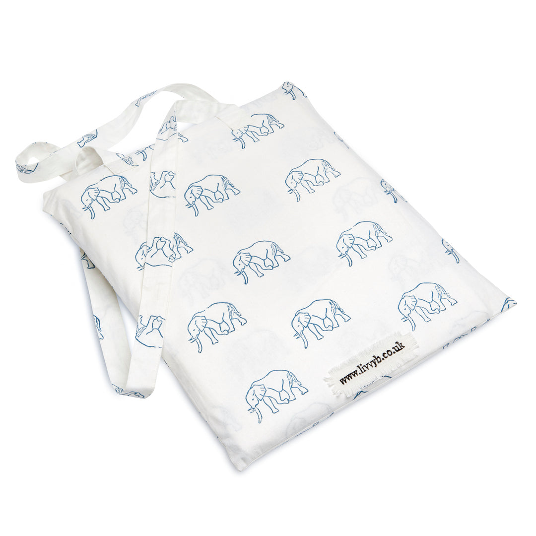 Elephant Bedding Set (Blue)