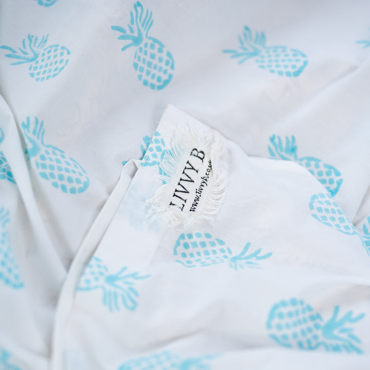 Pineapple Bedding Set (Turquoise)