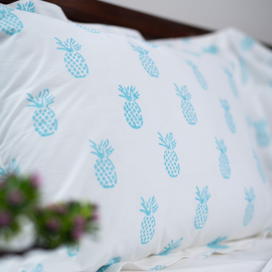 Pineapple Bedding Set (Turquoise)