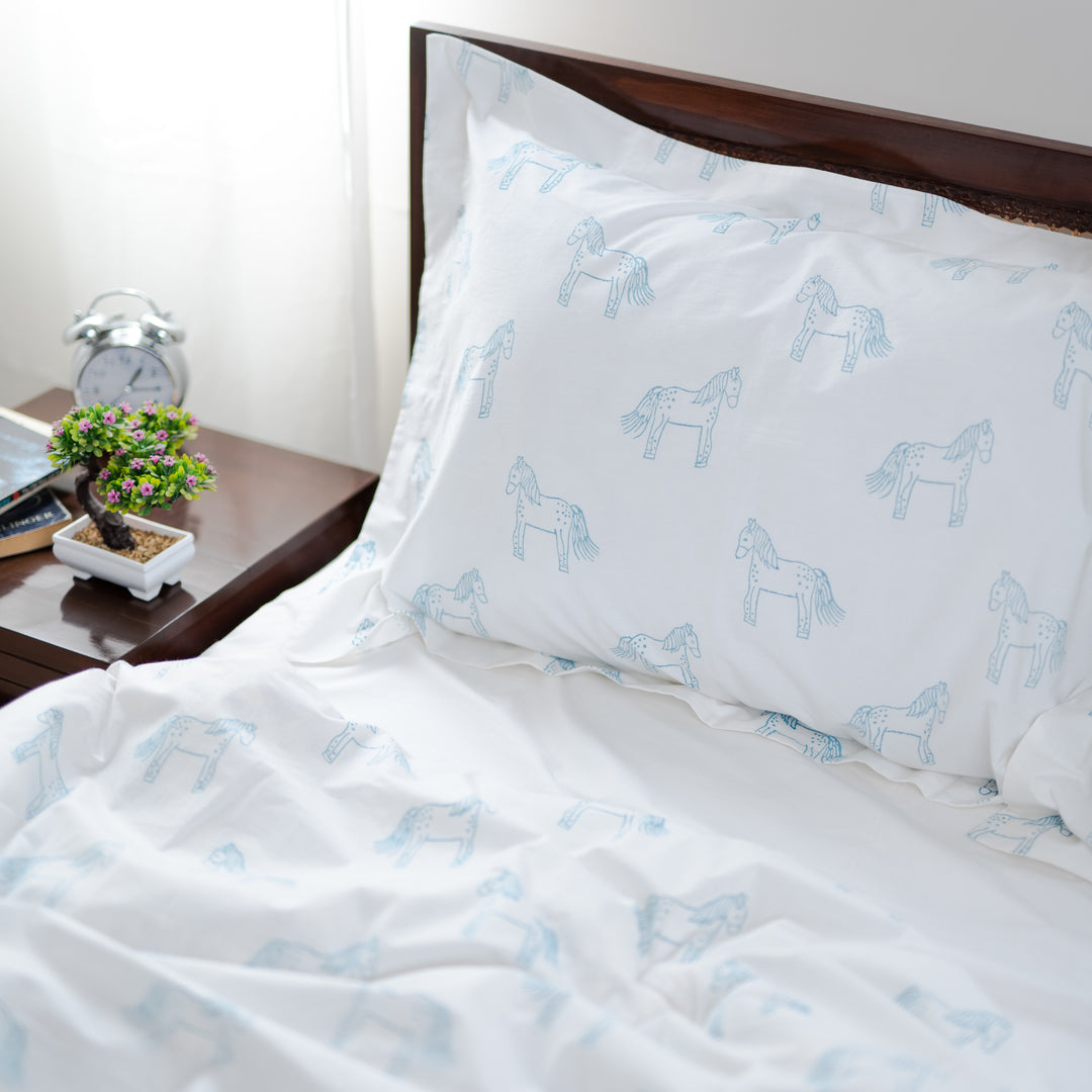 Pony Bedding Set (Blue)