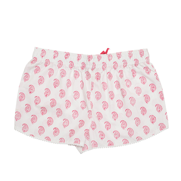 Paisley Bed Shorts (Pink)