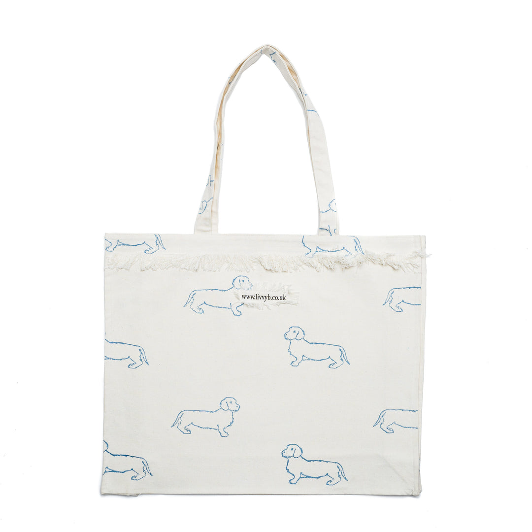 Dachshund Tote Bag (Blue)