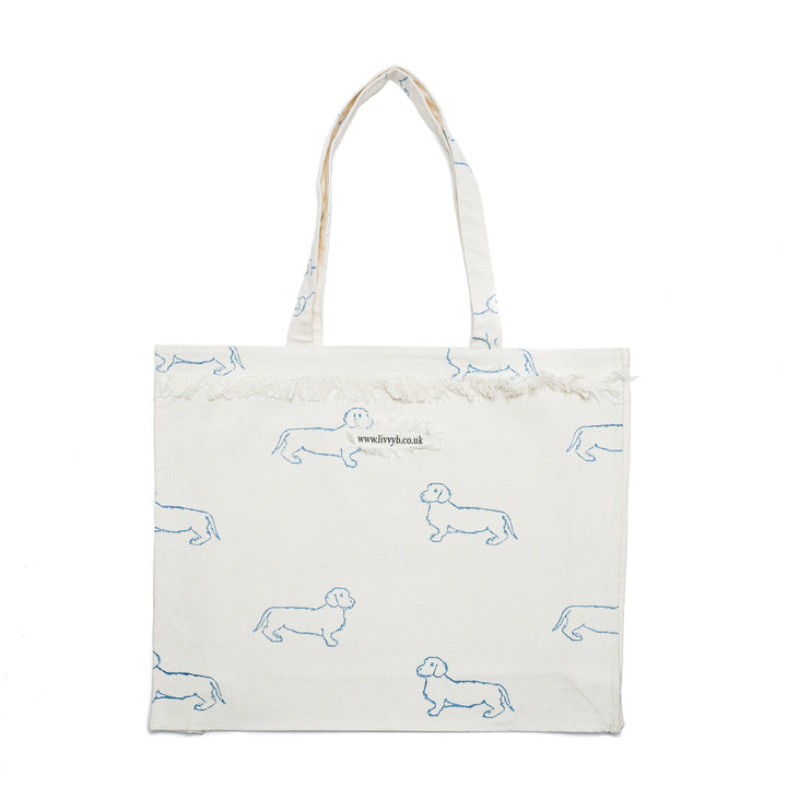 Dachshund Tote Bag (Blue)