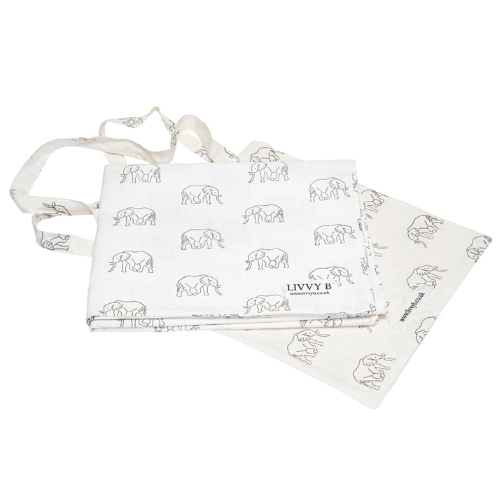 Elephant Tablecloth (Grey)