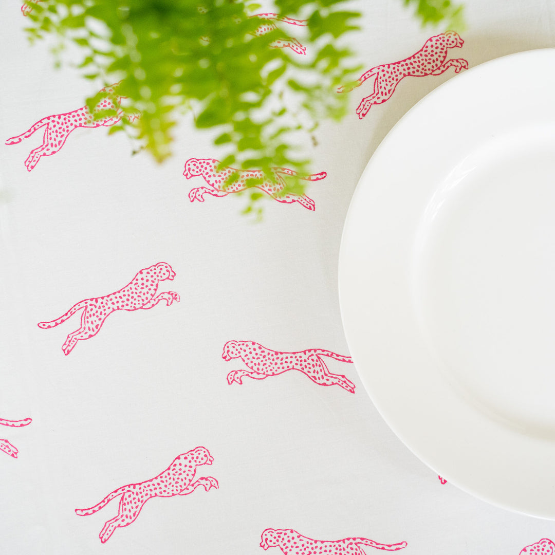 Cheetah Tablecloth (Pink)