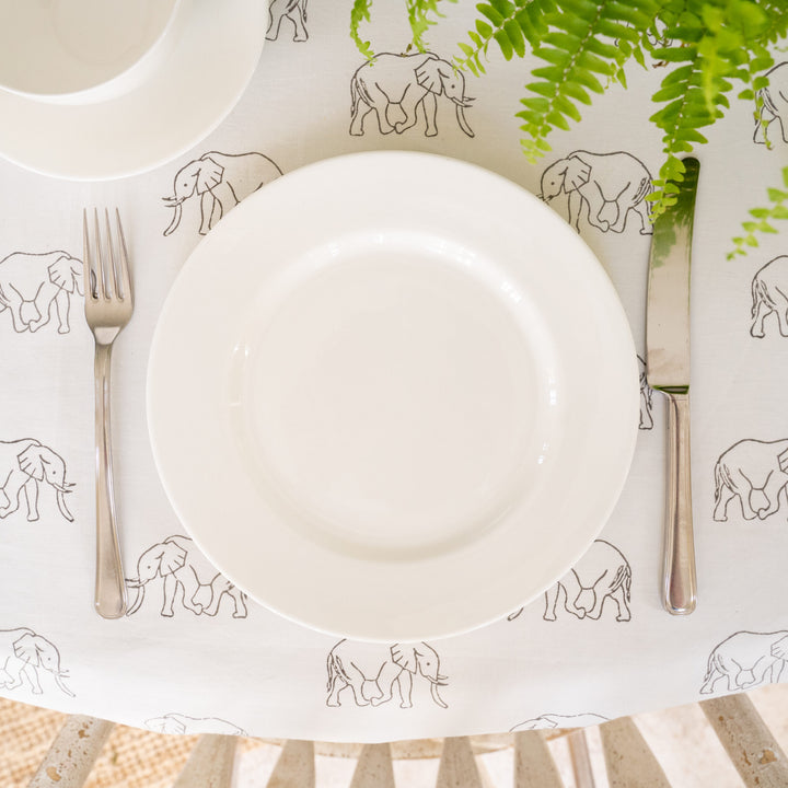 Elephant Tablecloth (Grey)