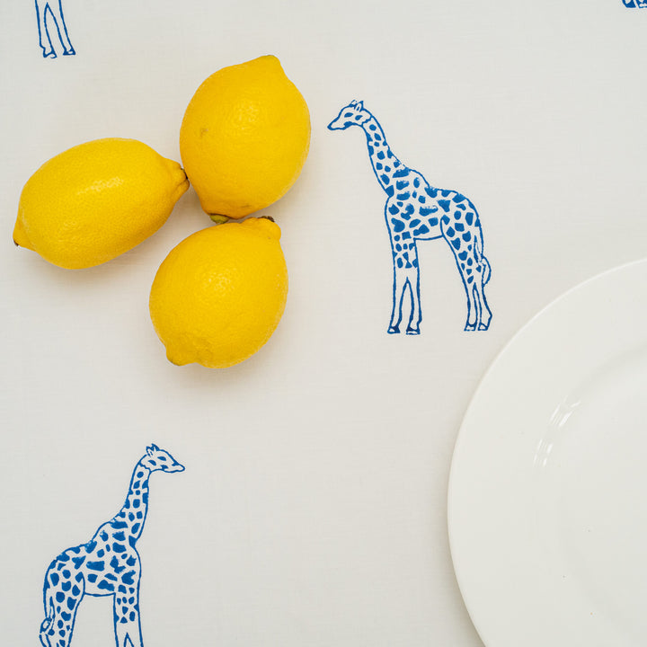 Giraffe Tablecloth (Blue)
