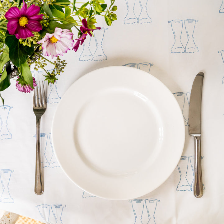 Wellies Tablecloth (Blue)